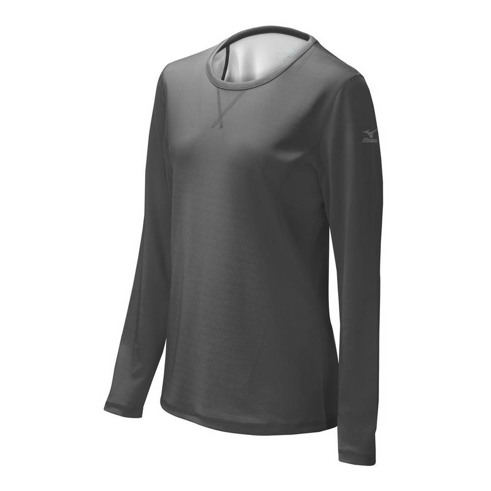 Mizuno Women's Core Dual Hybrid Tops Grey/White (440581-VAG)